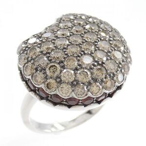 Boucheron Tentation Macaron 750 White Gold Garnet Diamond Ring